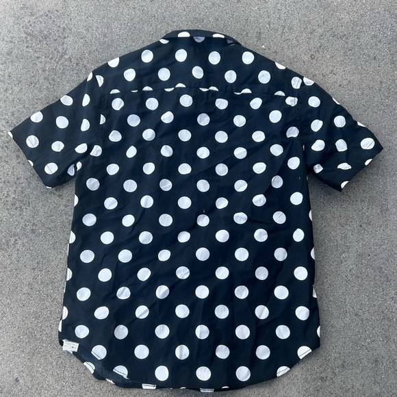 Pre-Loved Vintage Inspired Polka Dot Black & White Button Down Blouse - Picture 6 of 7